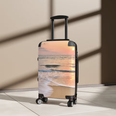 Sunset Imprint Suitcase, Stylish Luggage, Travel In Style, Vacation Essential, Beach Trip Accessories, Trendy Travel Bag, Large Carry - on - Best Gifter Ever: Unwrap Your Passion: Ski. Snowboard. Travel. Love. Play. Shop.