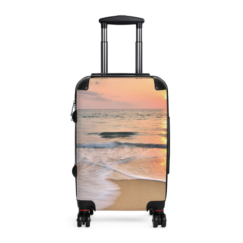 Sunset Imprint Suitcase, Stylish Luggage, Travel In Style, Vacation Essential, Beach Trip Accessories, Trendy Travel Bag, Large Carry - on - Best Gifter Ever: Unwrap Your Passion: Ski. Snowboard. Travel. Love. Play. Shop.