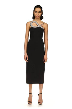 Timeless Black Midi Dress – Chic Evening Ensemble for Weddings, Banquets, and Formal Events - Best Gifter Ever: Everyday Items and Unique Gifts for Ski, Snowboard, Travel, and More