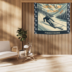 Vintage Snow Carving Wall Tapestry | Carve it like it is hot & Powder Paradise - Embrace Your Space I Indoor Decorations I Ski Paradise - Best Gifter Ever: Unwrap Your Passion: Ski. Snowboard. Travel. Love. Play. Shop.