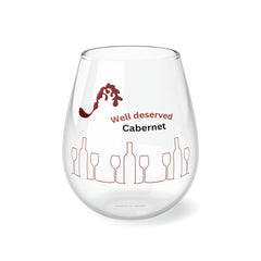 Well deserved Cabernet - Original stemless wine glass, 11.75oz. Mix and match original design collection. - Best Gifter Ever: Unwrap Your Passion: Ski. Snowboard. Travel. Love. Play. Shop.