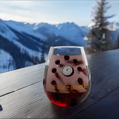 Wine O’clock: 100% Original Stemless Wine Glass (11.75oz). Wine O’clock Stemless Glass. - Best Gifter Ever: Unwrap Your Passion: Ski. Snowboard. Travel. Love. Play. Shop.