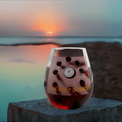 Wine O’clock: 100% Original Stemless Wine Glass (11.75oz). Wine O’clock Stemless Glass. - Best Gifter Ever: Unwrap Your Passion: Ski. Snowboard. Travel. Love. Play. Shop.