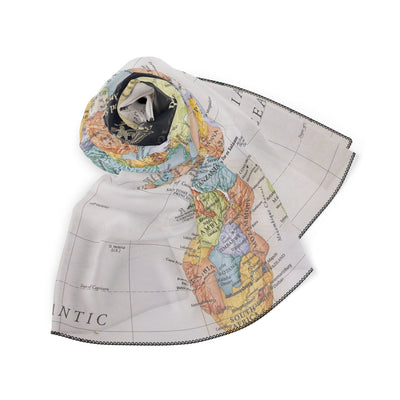 World Map Sheer Scarf: Elevate Your Style Globally! 🌎✨ - Best Gifter Ever: Unwrap Your Passion: Ski. Snowboard. Travel. Love. Play. Shop.