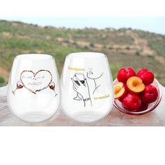 You had me at Merlot - Stemless Wine Glasses with original art touch! 11.75oz. A great addition to any kitchen, home bar or vacation place! - Best Gifter Ever: Unwrap Your Passion: Ski. Snowboard. Travel. Love. Play. Shop.