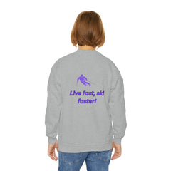 Youth Sweatshirt: Live Fast, Ski Faster | Cozy Crewneck in Multiple Colors - Best Gifter Ever: Unwrap Your Passion: Ski. Snowboard. Travel. Love. Play. Shop.